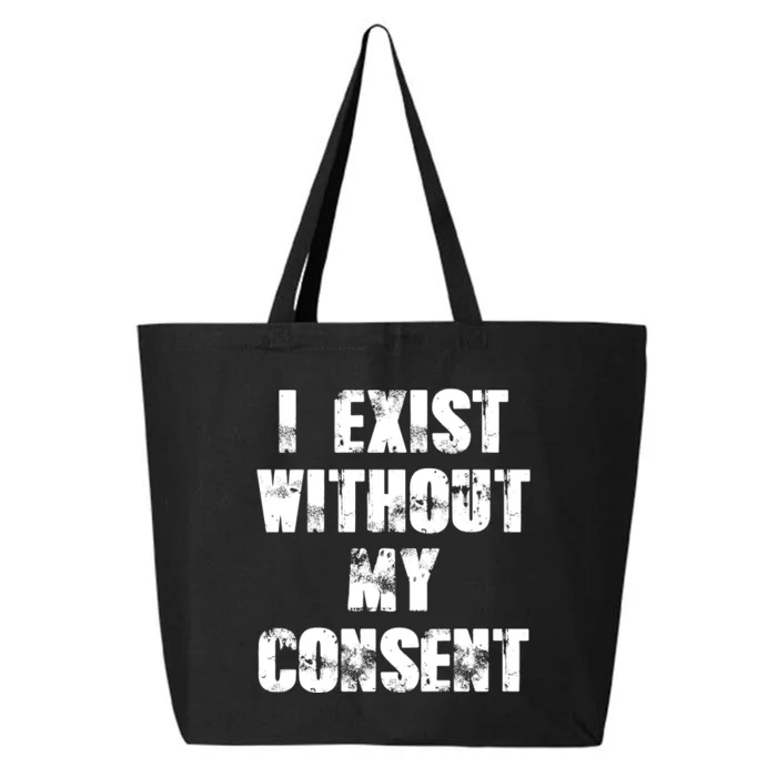 Vintage I Exist Without My Consent Funny Meme Frog 25L Jumbo Tote