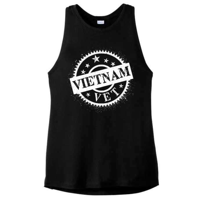 Vietnam Vet Stamp Ladies Tri-Blend Wicking Tank