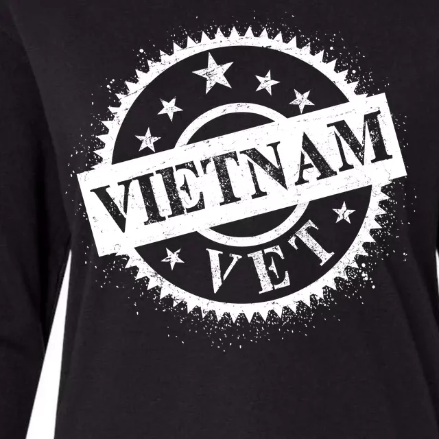 Vietnam Vet Stamp Womens Cotton Relaxed Long Sleeve T-Shirt