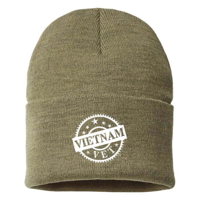 Vietnam Vet Stamp Sustainable Knit Beanie