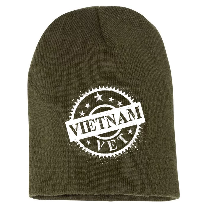 Vietnam Vet Stamp Short Acrylic Beanie