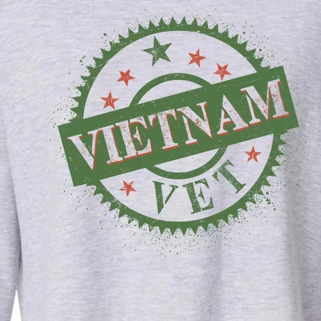 Vietnam Vet Stamp Cropped Pullover Crew