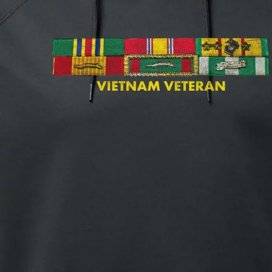 Vietnam Veteran Emblem Performance Fleece Hoodie