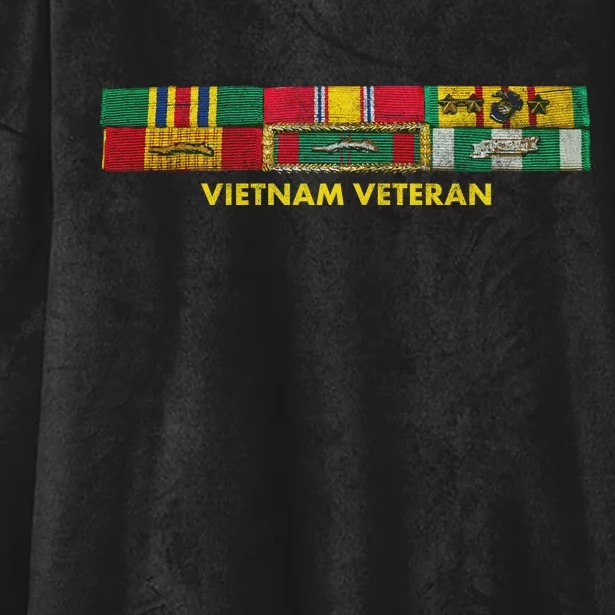 Vietnam Veteran Emblem Hooded Wearable Blanket