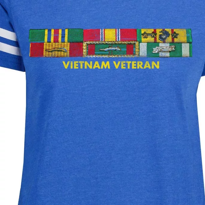 Vietnam Veteran Emblem Enza Ladies Jersey Football T-Shirt