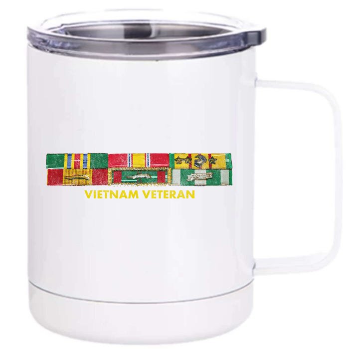 Vietnam Veteran Emblem Front & Back 12oz Stainless Steel Tumbler Cup