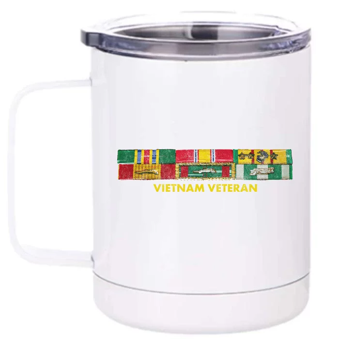 Vietnam Veteran Emblem Front & Back 12oz Stainless Steel Tumbler Cup