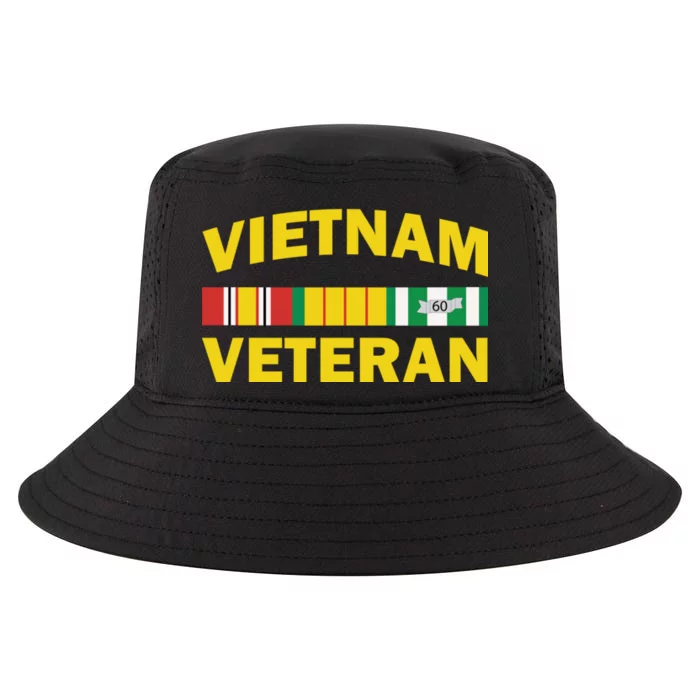 Vietnam Veteran Flag Logo Cool Comfort Performance Bucket Hat