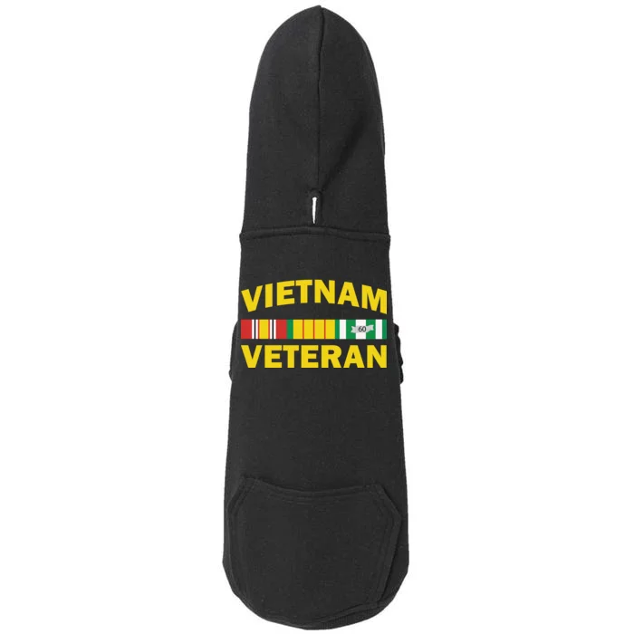 Vietnam Veteran Flag Logo Doggie 3-End Fleece Hoodie