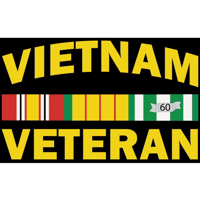 Vietnam Veteran Flag Logo Bumper Sticker