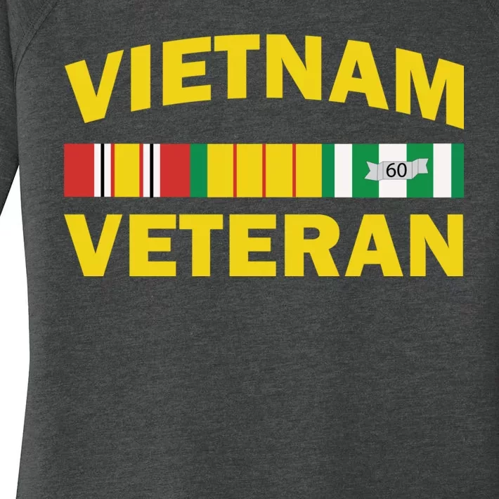 Vietnam Veteran Flag Logo Women's Perfect Tri Tunic Long Sleeve Shirt