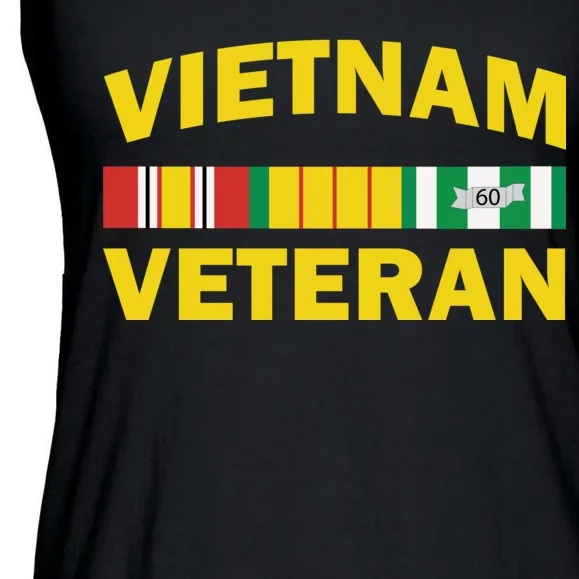 Vietnam Veteran Flag Logo Ladies Essential Flowy Tank