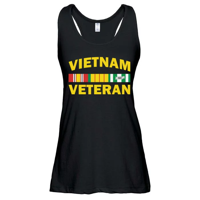 Vietnam Veteran Flag Logo Ladies Essential Flowy Tank