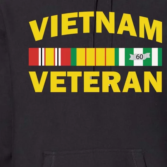 Vietnam Veteran Flag Logo Premium Hoodie