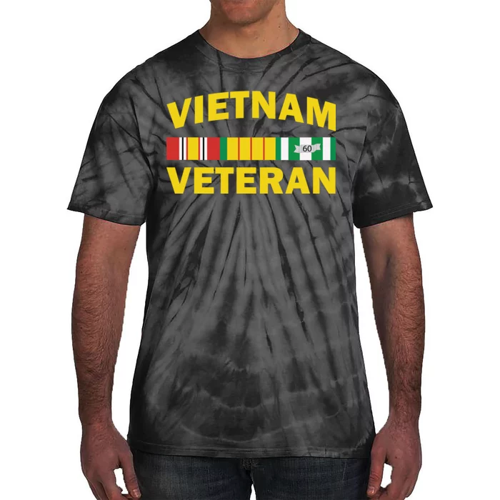 Vietnam Veteran Flag Logo Tie-Dye T-Shirt