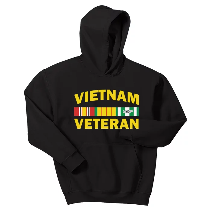 Vietnam Veteran Flag Logo Kids Hoodie