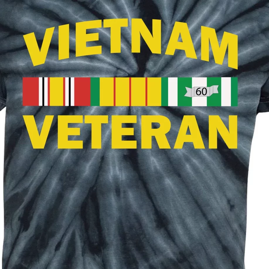 Vietnam Veteran Flag Logo Kids Tie-Dye T-Shirt