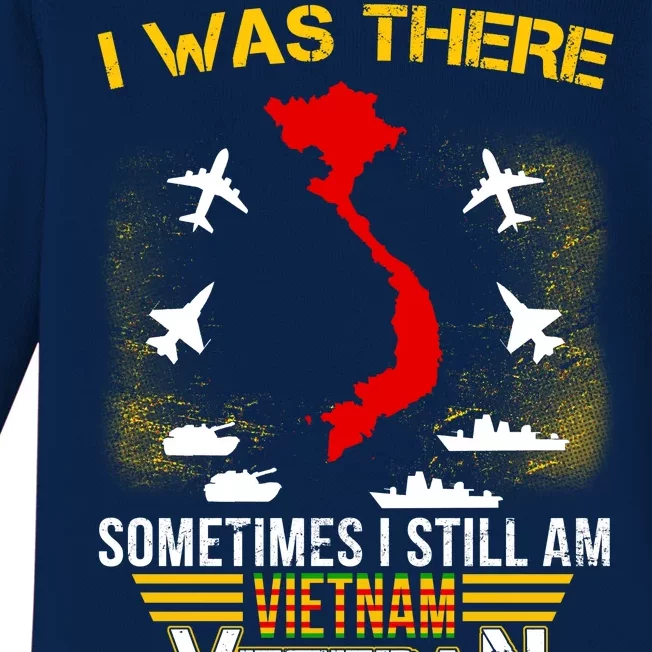 Vietnam Veteran I Was There Baby Long Sleeve Bodysuit