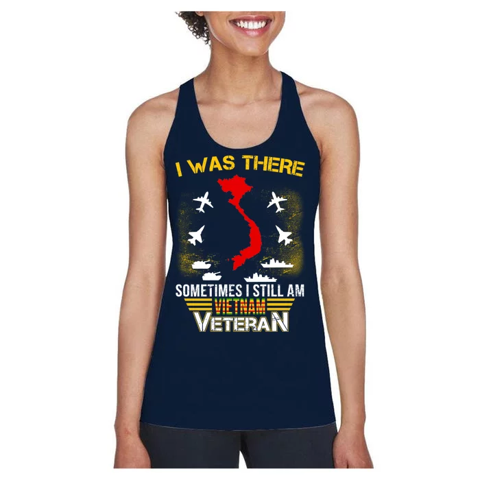 Vietnam Veteran I Was There Women's Racerback Tank