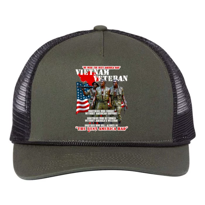 Vietnam Veteran The Best America Had Retro Rope Trucker Hat Cap