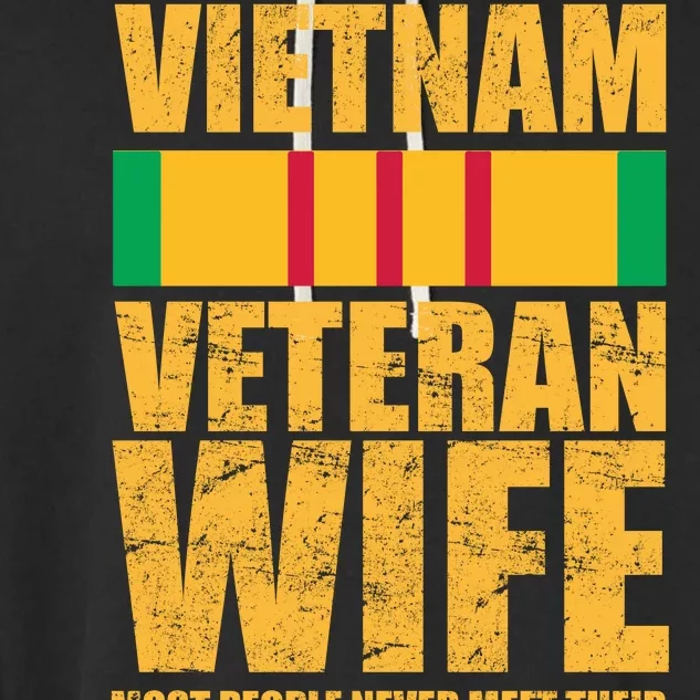 Vietnam Veteran Wife Garment-Dyed Fleece Hoodie