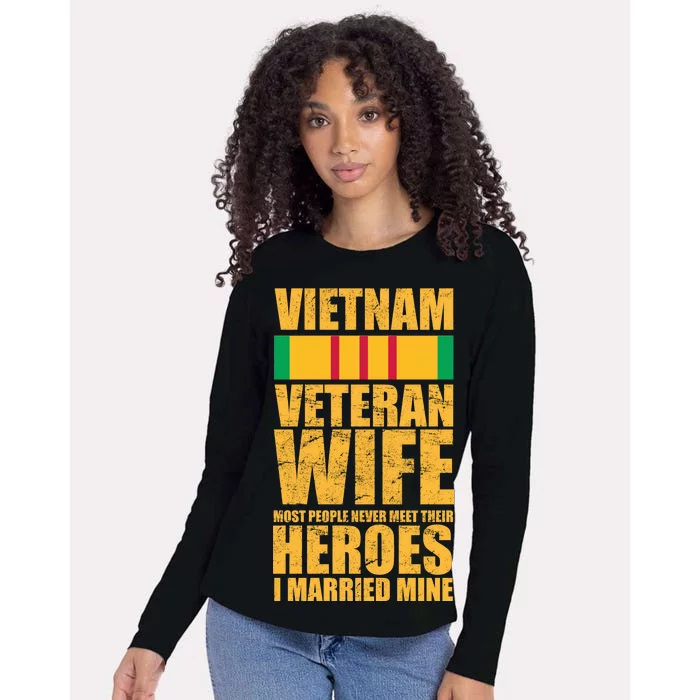 Vietnam Veteran Wife Womens Cotton Relaxed Long Sleeve T-Shirt