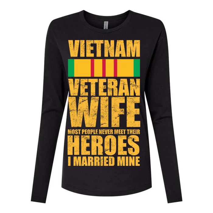 Vietnam Veteran Wife Womens Cotton Relaxed Long Sleeve T-Shirt