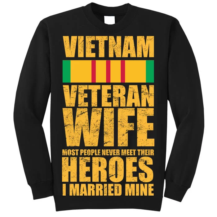 Vietnam Veteran Wife Tall Sweatshirt