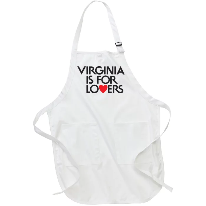 Virginia Is For Lovers Love Gift Virginia State Full-Length Apron With Pocket