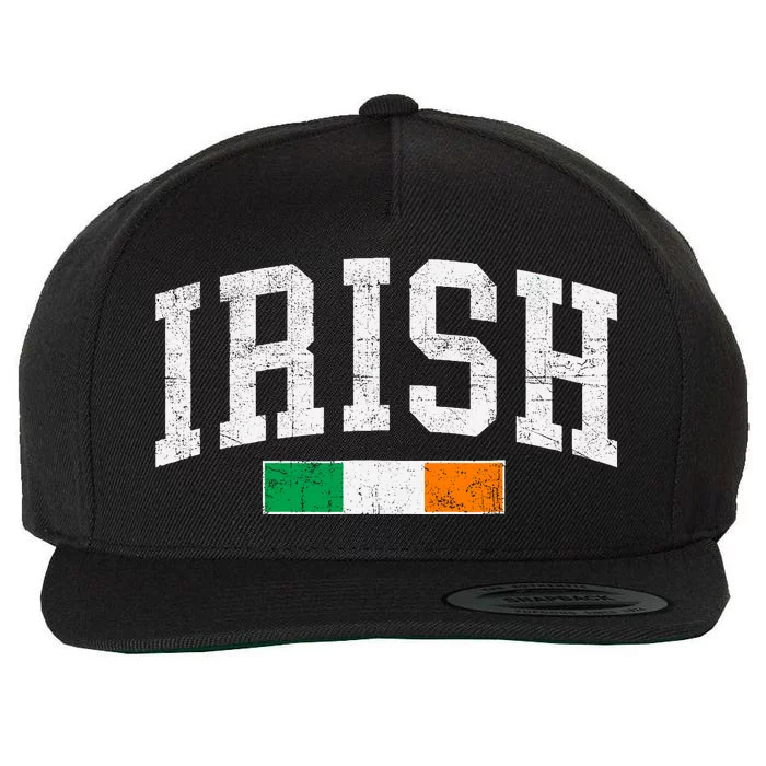 Vintage Irish Flag St Patricks Day Retro Ireland Souvenir Wool Snapback Cap