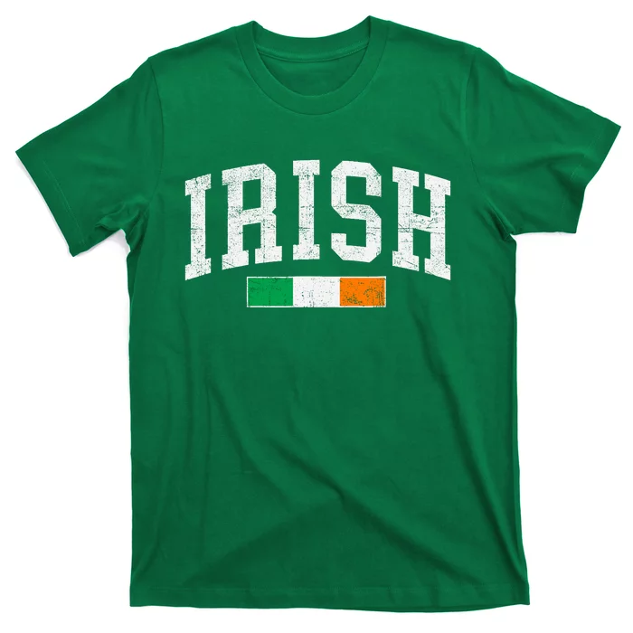 Vintage Irish Flag St Patricks Day Retro Ireland Souvenir T-Shirt