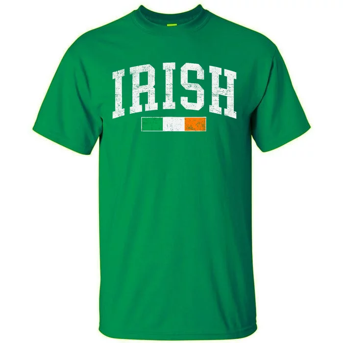 Vintage Irish Flag St Patricks Day Retro Ireland Souvenir Tall T-Shirt