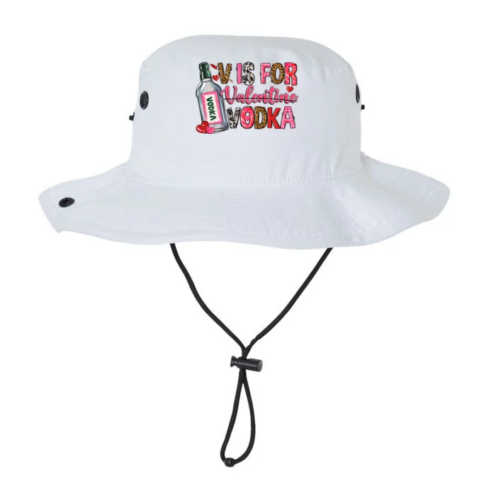 V Is For Vodka Valentine's Day Alcohol Valentine Drinking Legacy Cool Fit Booney Bucket Hat