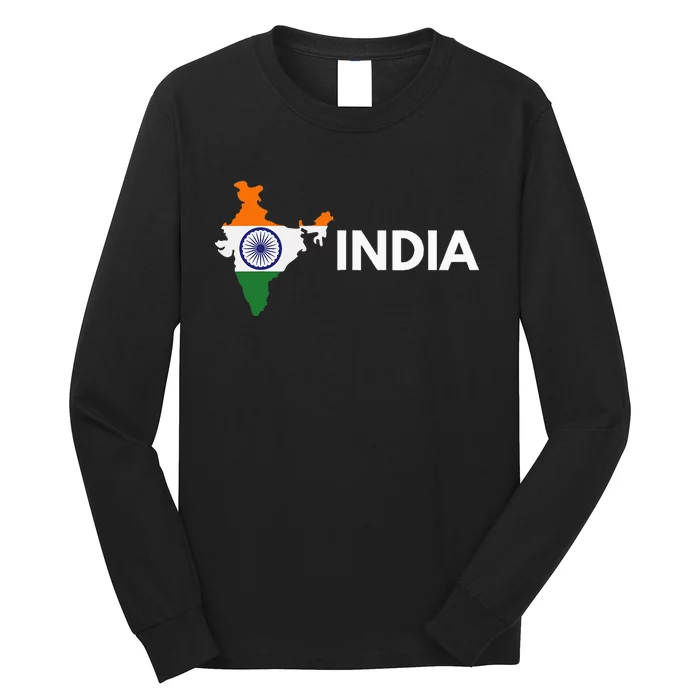 Vintage India Flag Indian Outdoor Trip In India Long Sleeve Shirt