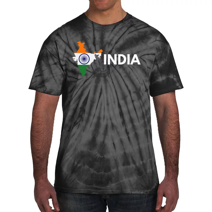 Vintage India Flag Indian Outdoor Trip In India Tie-Dye T-Shirt