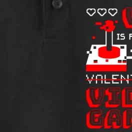 V Is For Valentine's Day Funny Video Game Gamer Dry Zone Grid Performance Polo