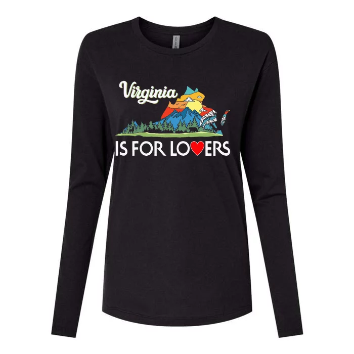 Virginia Is For The Lovers For  Women Womens Cotton Relaxed Long Sleeve T-Shirt