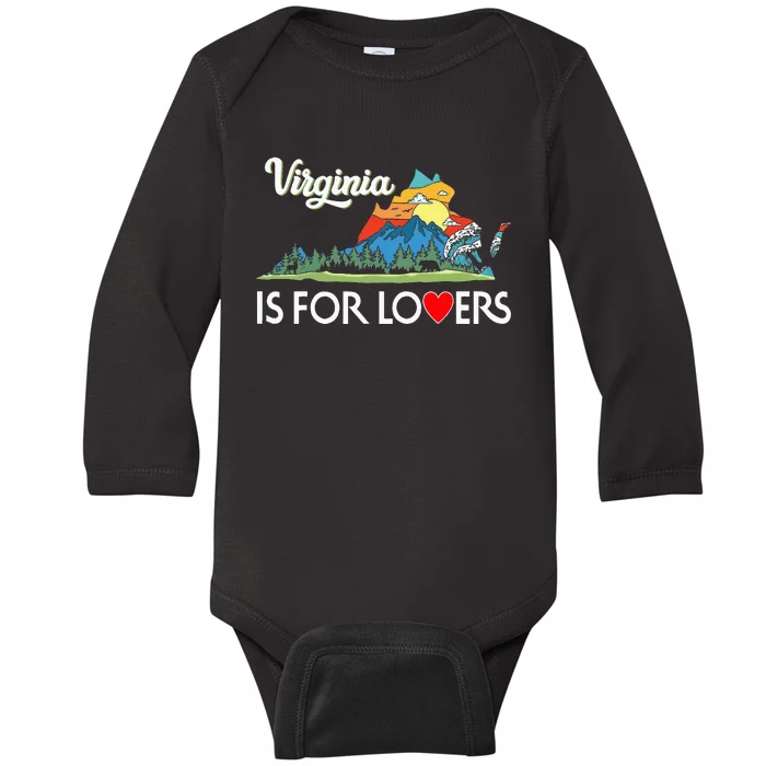 Virginia Is For The Lovers For  Women Baby Long Sleeve Bodysuit