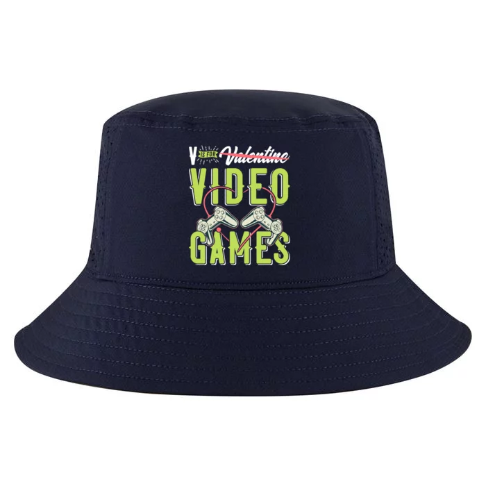 V Is For Valentines Video Games Gift For Gamer Lover Control Meaningful Gift Cool Comfort Performance Bucket Hat