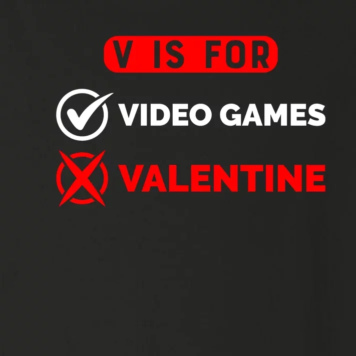 V Is For Video Games Game Lover T Toddler Long Sleeve Shirt