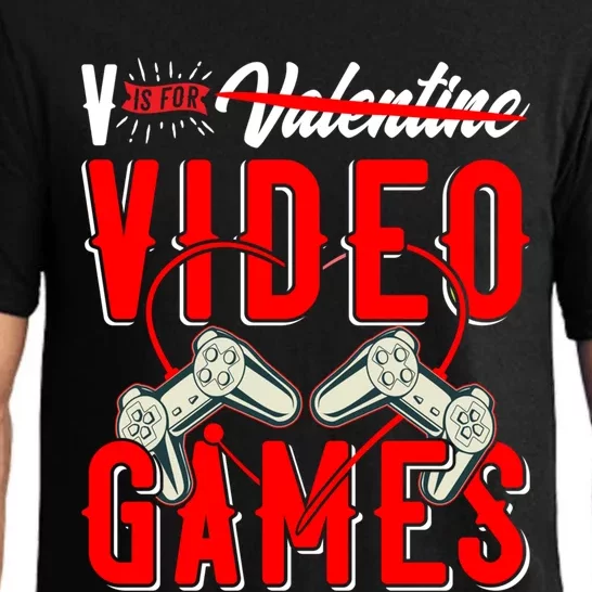 V Is For Valentines Video Games Gift For Gamer Lover Control Great Gift Pajama Set