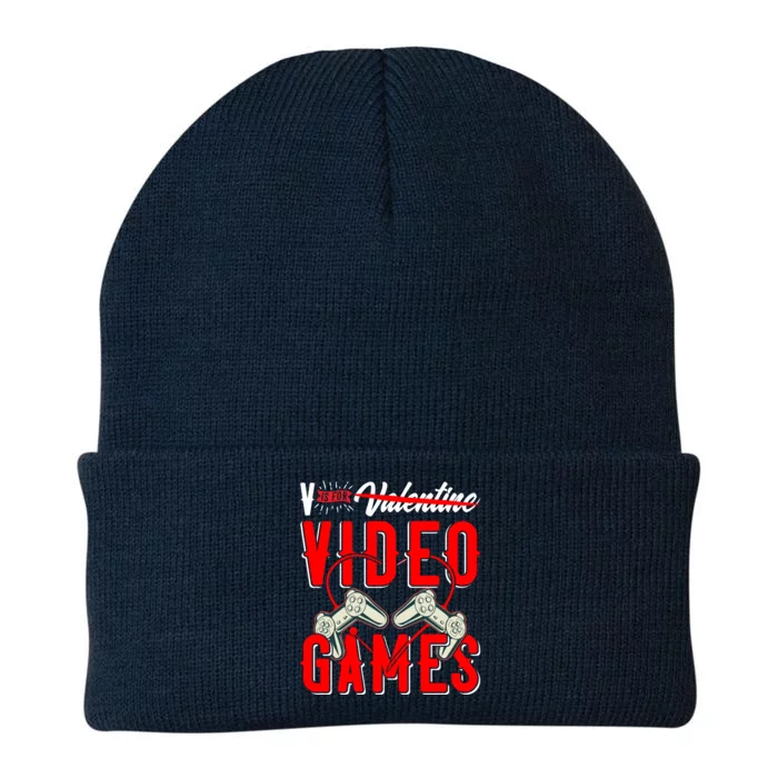 V Is For Valentines Video Games Gift For Gamer Lover Control Great Gift Knit Cap Winter Beanie