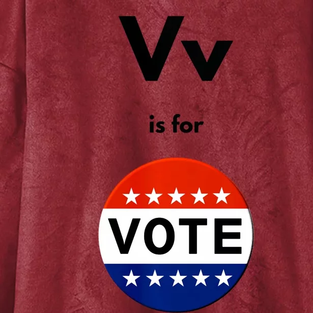 V Is For Vote Hooded Wearable Blanket