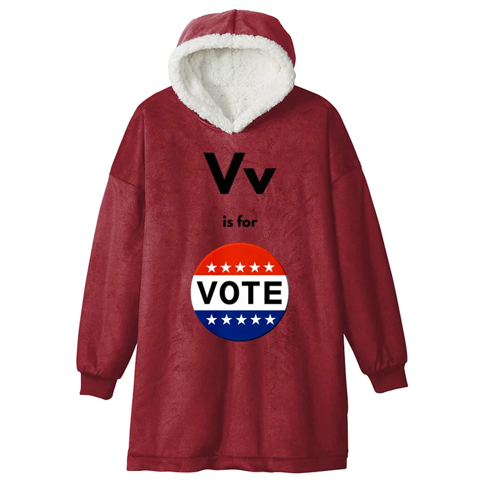 V Is For Vote Hooded Wearable Blanket