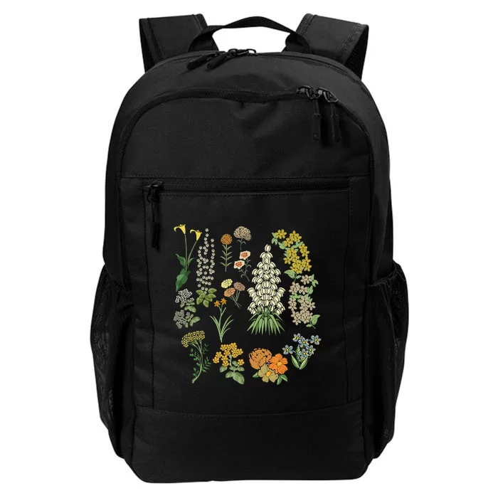 Vintage Inspired Flower Botanical Plants Nature Green Garden Daily Commute Backpack