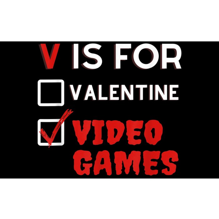 V Is For Video Games Funny Valentines Day Gamers Bumper Sticker