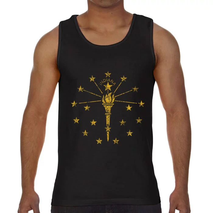 Vintage Indiana Flag In Souvenir Comfort Colors® Tank Top