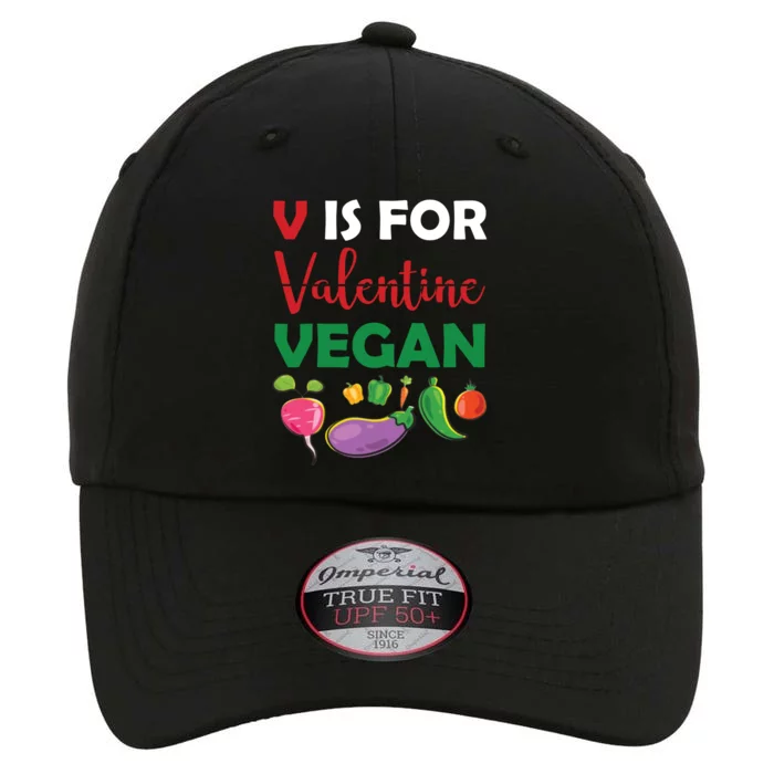 V Is For Vegan Funny Valentines Day The Original Performance Cap