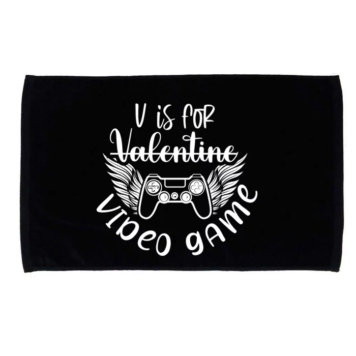 V Is For VALENTINE VIDEO GAME Microfiber Hand Towel