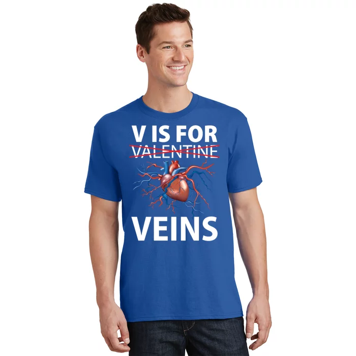 V Is For Veins Cardiologist Love Doctor Healthcare Valentine Gift T-Shirt